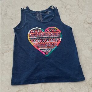 Navy Boho Heart Racerback by The Children's Place